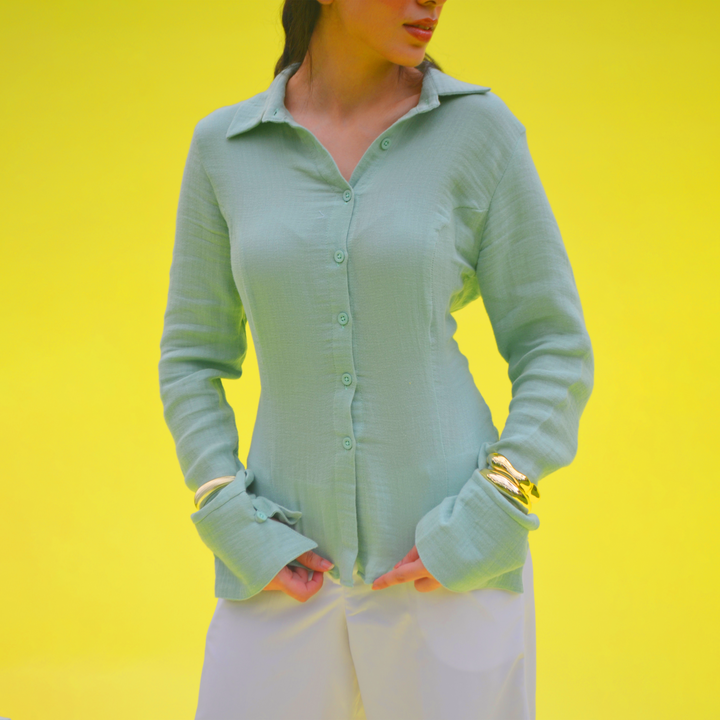 Aether Crinkle Button Down