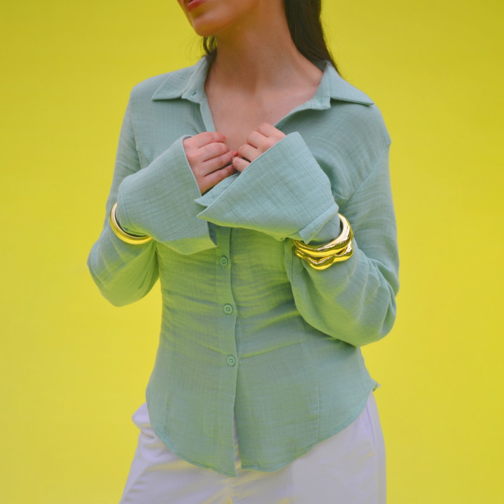 Aether Crinkle Button Down