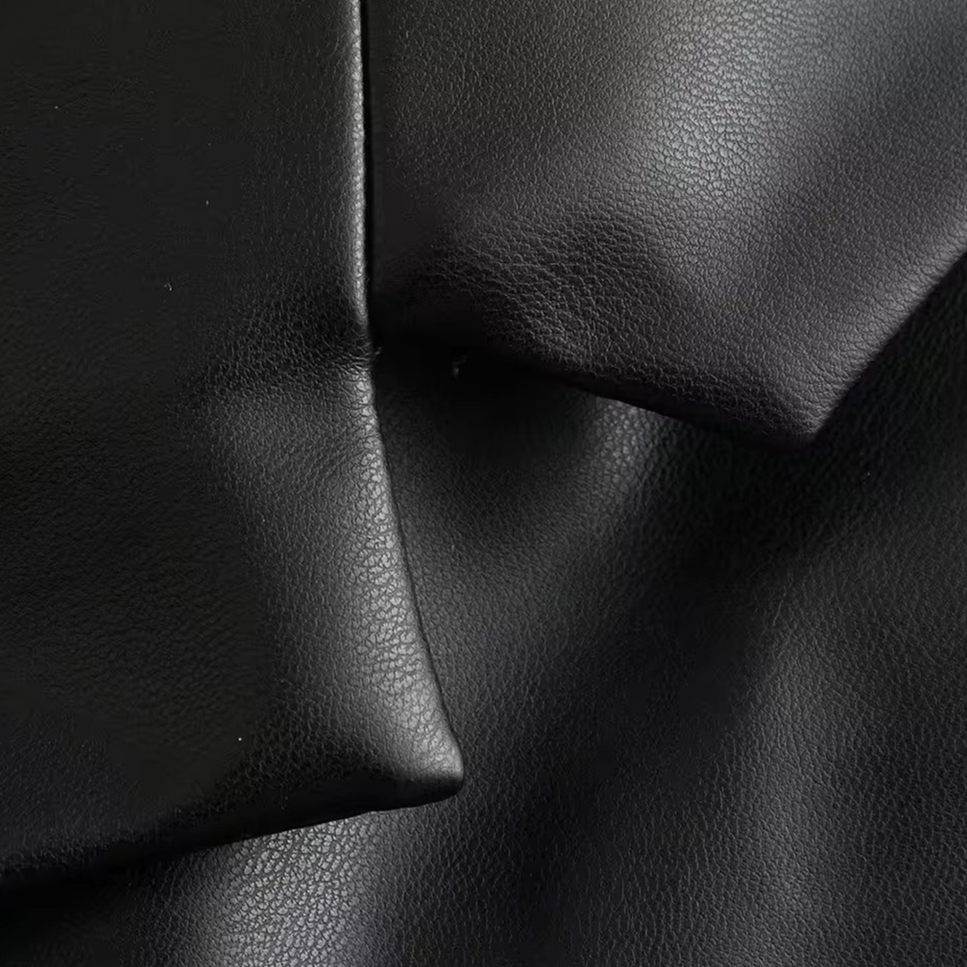 Vegan Leather Blazer Noir
