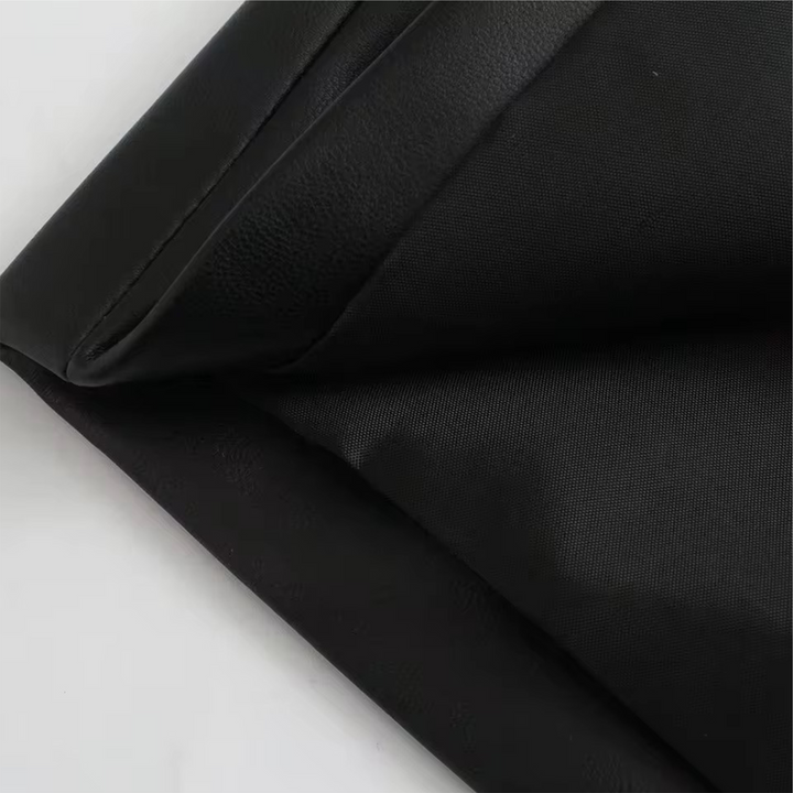 Vegan Leather Blazer Noir