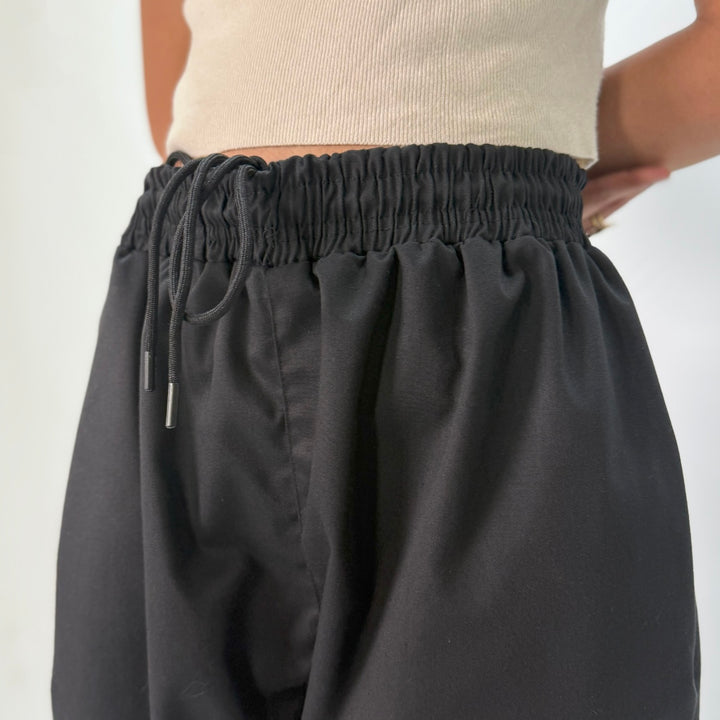 Black Twill Joggers