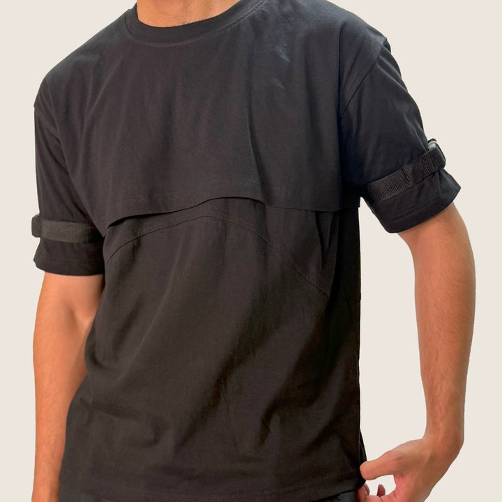Buckle Sleeves Tech Top