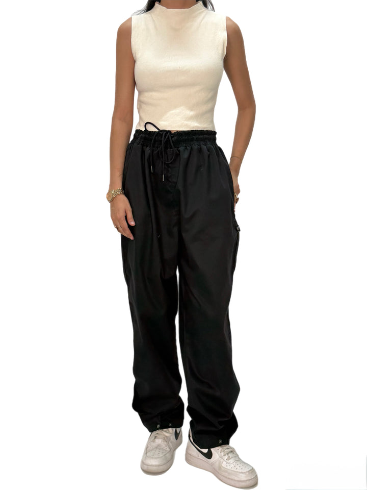 Black Twill Joggers