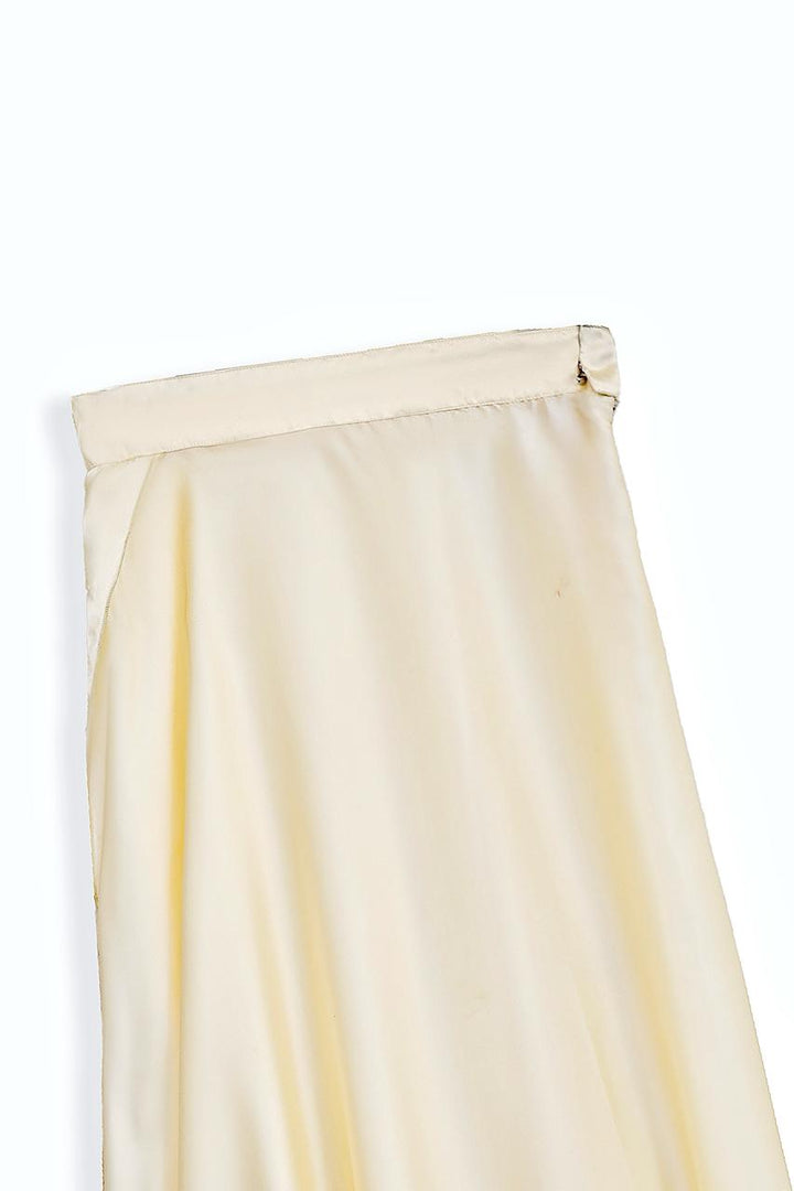 Ivory Wrap Silk Skirt