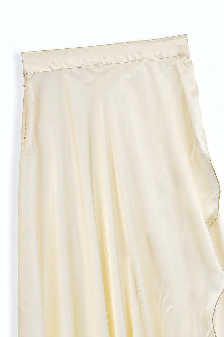 Ivory Wrap Silk Skirt